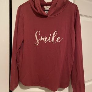 Women’s “smile” hoodie shirt